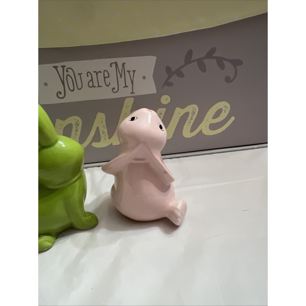 Lot Of 3 Easter Bunnies Blue Green And Pink - Picture 7 of 12